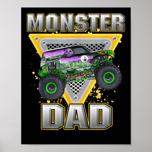 Truck Vater Vathers Day Monster Truck sind meine M Poster (Vorne)