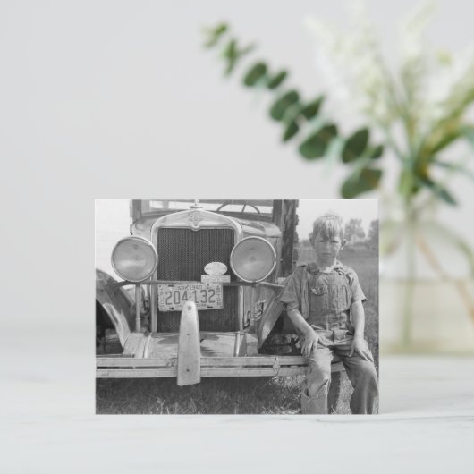 Truck von Migrant Fruit Picker, 1940 Postkarte (Stehend Vorderseite)