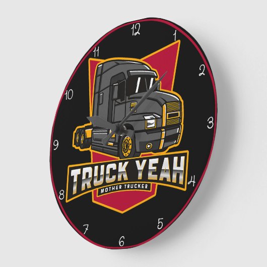 Truck Yeah! Mutter Trucker Energy Große Wanduhr (Winkel)