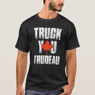 Truck You Trudeau Retro Trucker Support Freedom Co T-Shirt