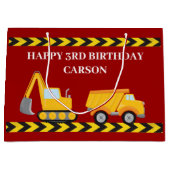 Truckboys mit rotem Kindergeburtstag Große Geschenktüte (Vorderseite)