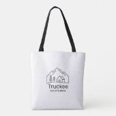 Truckee, CA Souvenir Tote Tasche (Rückseite)