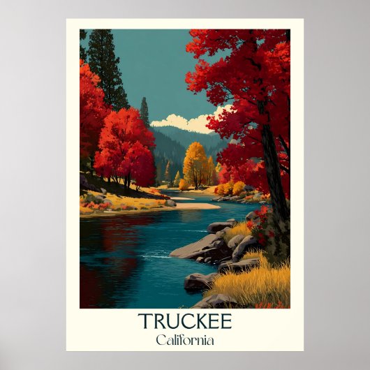 Truckee California Art Print | Rustikaler Berg Poster (Vorne)