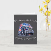 Trucker American Flag Truck Driver Karte (Gelbe Blume)