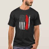 Trucker American Flag Usa Patriotic Proud Funny Tr T-Shirt (Vorderseite)