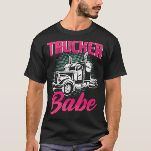 Trucker Babe Female Truck Driver Woman Trucker T-S T-Shirt