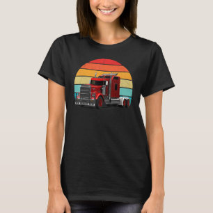 Trucker Big Rig Semi Trailer Truck Fahrer Retro VI T-Shirt