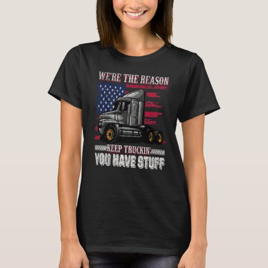 Trucker Big Rig Semi Truck Fahrerangebot 18 Rad T-Shirt (Vorderseite)
