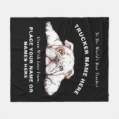 Trucker Bull Dog Gift Blanket (Personalisiertes Ge Fleecedecke (Vorderseite (Horizontal))