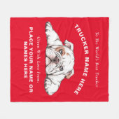 Trucker Bull Dog Gift Blanket (Personalisiertes Ge Fleecedecke (Vorderseite (Horizontal))