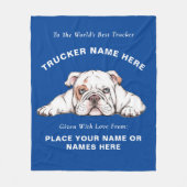 Trucker Bull Dog Gift Blanket (Personalisiertes Ge Fleecedecke (Vorderseite)