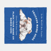Trucker Bull Dog Gift Blanket (Personalisiertes Ge Fleecedecke (Vorderseite (Horizontal))