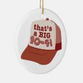 Trucker Cap Keramik Ornament (Rechts)