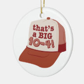 Trucker Cap Keramik Ornament (Links)