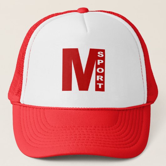   Trucker Cap  White/Red  MILANO  SPORT Truckerkappe (Vorderseite)