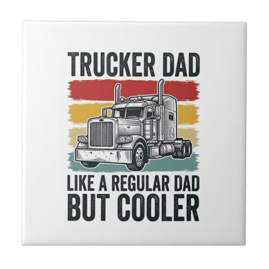 Trucker Dad Like a Regular Dad But Cooler Shirt_1 Fliese (Vorderseite)