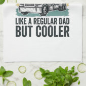 Trucker Dad Like a Regular Dad But Cooler Shirt_1 Geschirrtuch (Gefaltet)