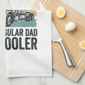 Trucker Dad Like a Regular Dad But Cooler Shirt_1 Geschirrtuch (Viertel Falte)