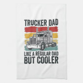 Trucker Dad Like a Regular Dad But Cooler Shirt_1 Geschirrtuch (Vertikal)