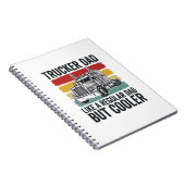 Trucker Dad Like a Regular Dad But Cooler Shirt_1 Notizblock (Rechte Seite)