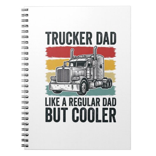 Trucker Dad Like a Regular Dad But Cooler Shirt_1 Notizblock (Vorderseite)