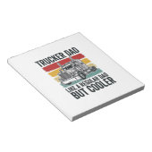 Trucker Dad Like a Regular Dad But Cooler Shirt_1 Notizblock (angewinkelt)