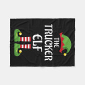 Trucker Elf Family Matching Group Christmas Fleecedecke (Vorderseite (Horizontal))