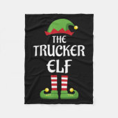 Trucker Elf Family Matching Group Christmas  Fleecedecke (Vorderseite)