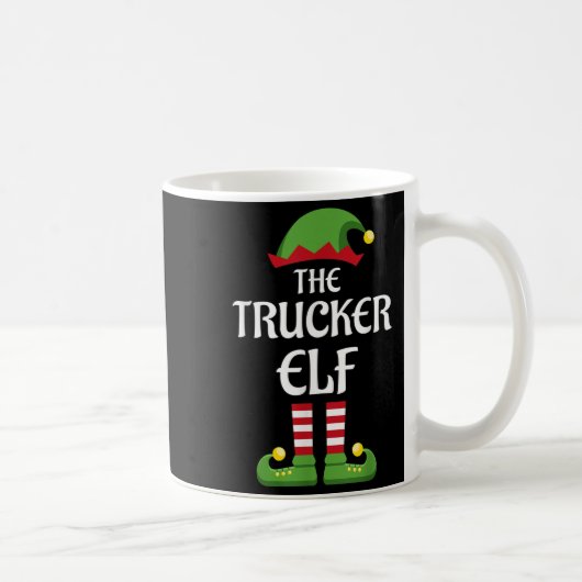 Trucker Elf Family Matching Group Christmas  Kaffeetasse (Rechts)