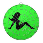 Trucker Girl Green Dartboard Dartscheibe (vorne)