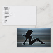 Trucker Girl on Meta Business Card Visitenkarte (Vorne/Hinten)