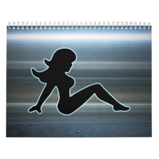 Trucker Girl on Metal Kalender
