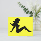 Trucker Girl Postkarte (Stehend Vorderseite)