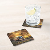 Trucker Happy Birthday Paper Untersetzer (Vor Ort)