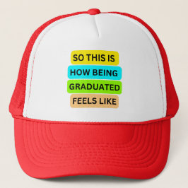 Trucker Hat Red SO_THIS_IS_HOW_BEING_GRADUATED_FEE Truckerkappe