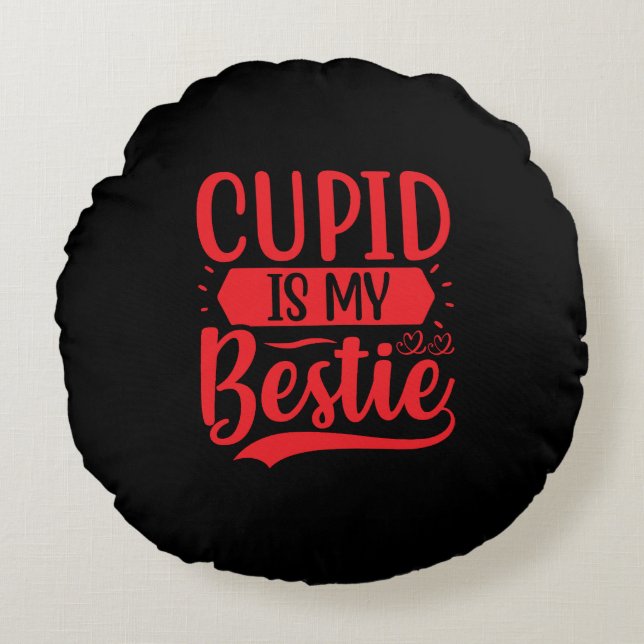 Trucker Hat Rundes Kissen (Vorderseite)