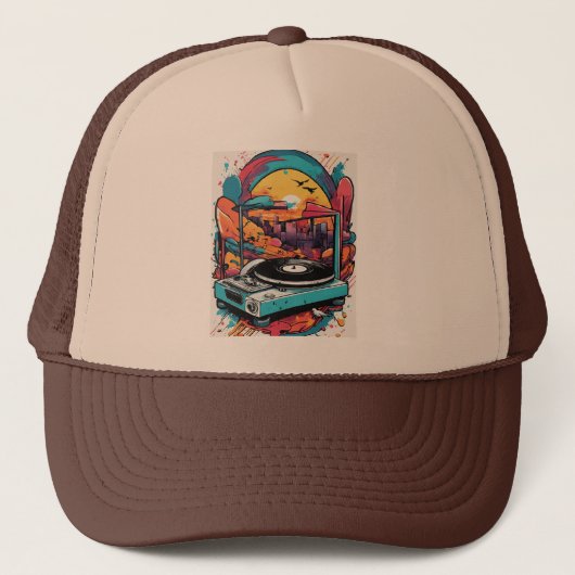 Trucker Hat "Stylish dj theme Hat - Comforta Truckerkappe (Vorderseite)