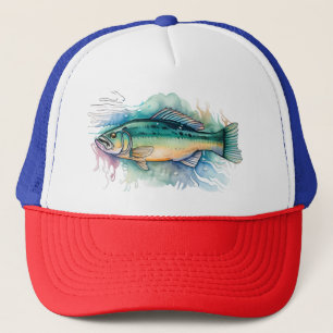 Trucker Hat - Wasserfarbenserie: Bass Truckerkappe