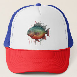 Trucker Hat - Wasserfarbenserie: Piranha Truckerkappe