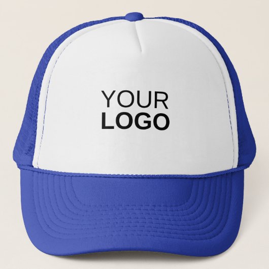 Trucker Hat - White & Royal Truckerkappe (Vorderseite)