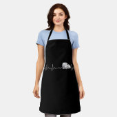 Trucker Heartbeat Funny TShirt Schürze (Getragen)