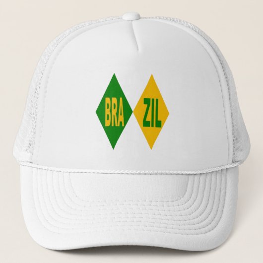 Trucker-Kappe, weiß BRAZIL Truckerkappe (Vorderseite)