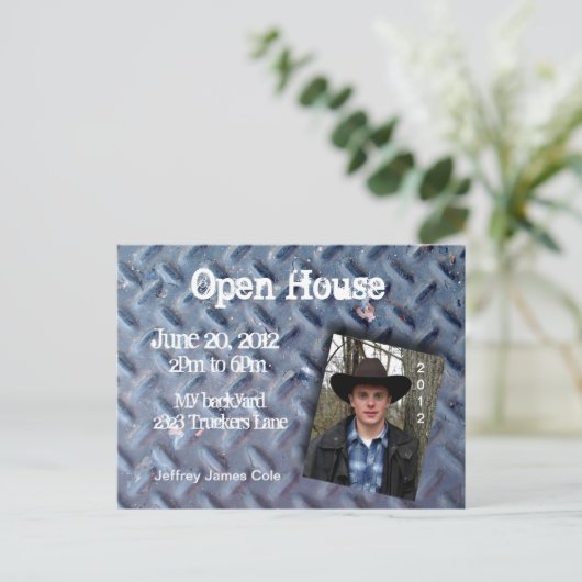 Trucker Lauffläche Open House Postkarte (Stehend Vorderseite)