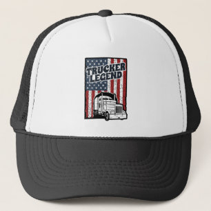 Trucker Legend Funny Semi Truck Driver Trucker Tru Truckerkappe