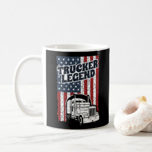 Trucker-Legende Lustiger Semi-Truck-Fahrer LKW-Fah Kaffeetasse