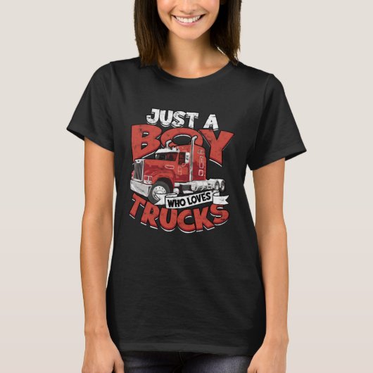Trucker Men Husband Semi Trailer Truck Driver 4 T-Shirt (Vorderseite)