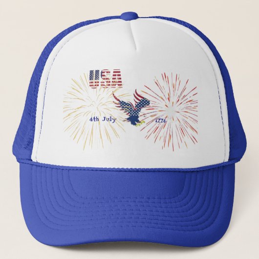 Trucker-Mütze Amerika 4. Juli  Truckerkappe (Vorderseite)