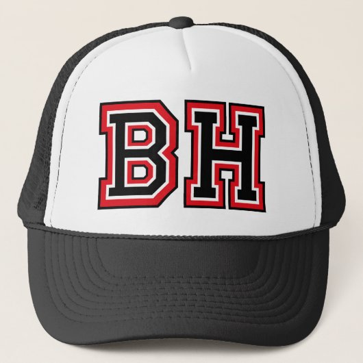 Trucker-Mütze mit "BH"-Monogramm Truckerkappe (Vorderseite)