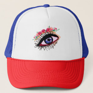 Trucker-Mütze mit blauen Augen Truckerkappe