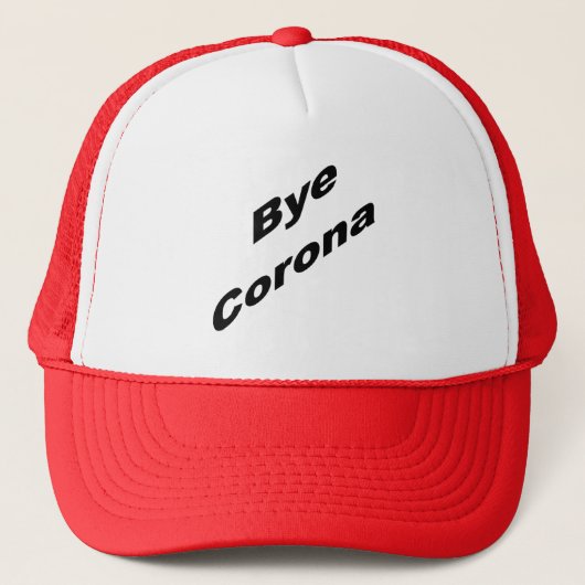 Trucker-Mütze rot Bye CORONA Truckerkappe (Vorderseite)